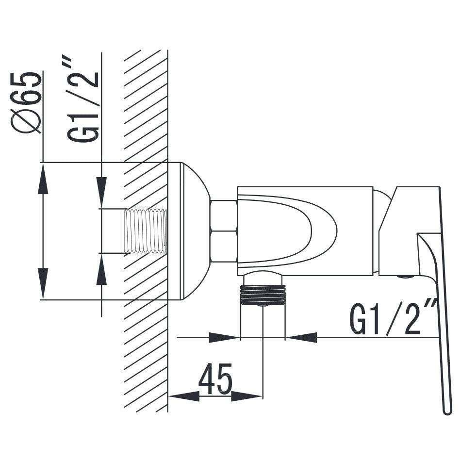 Wellis Asti zuhany csaptelep (21,5x13,4)-1