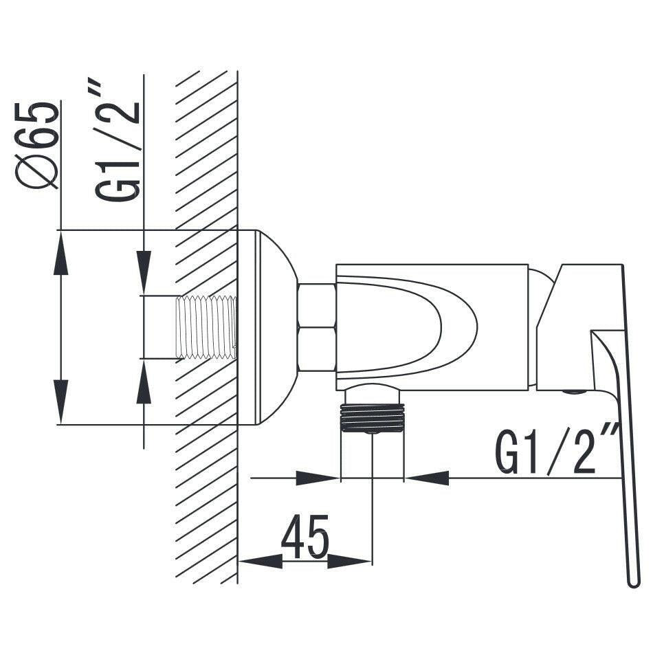 Wellis Asti zuhany csaptelep, 21,5x13,4 cm (ACS0211)