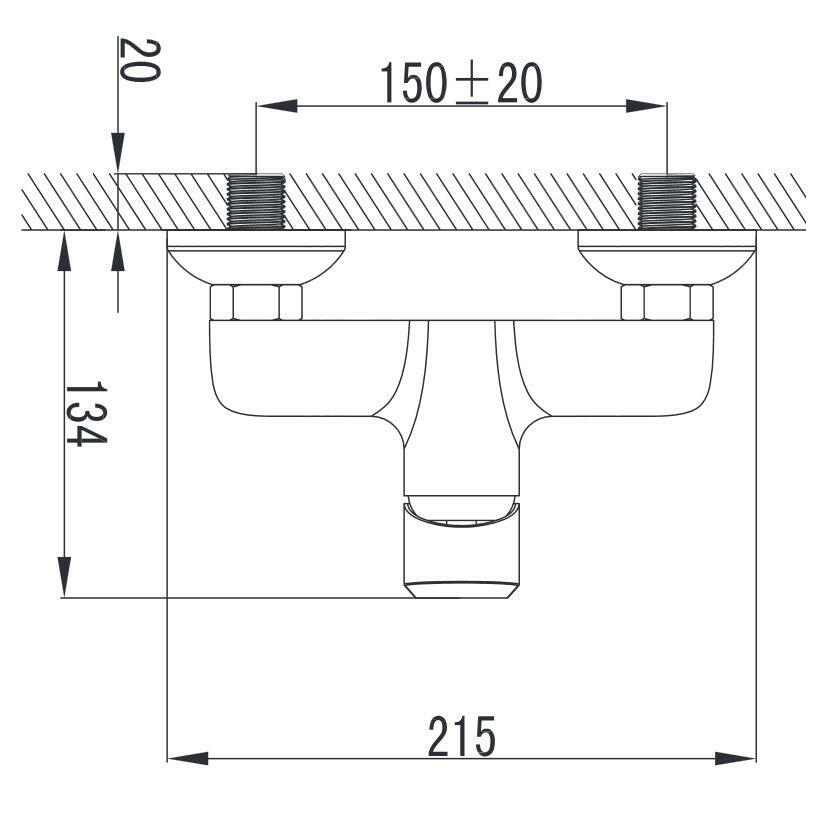 Wellis Asti zuhany csaptelep (21,5x13,4)-2