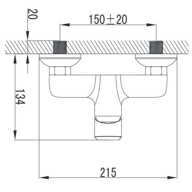 Wellis Asti zuhany csaptelep, 21,5x13,4 cm (ACS0211)