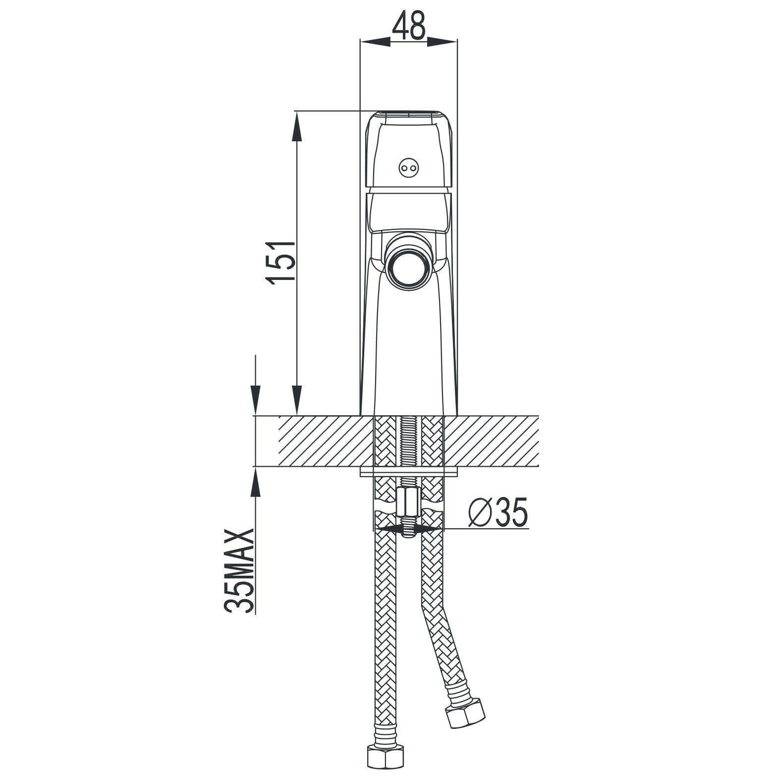 Wellis Bellini bidé csaptelep, 15,1x4,8 cm (ACS0213)
