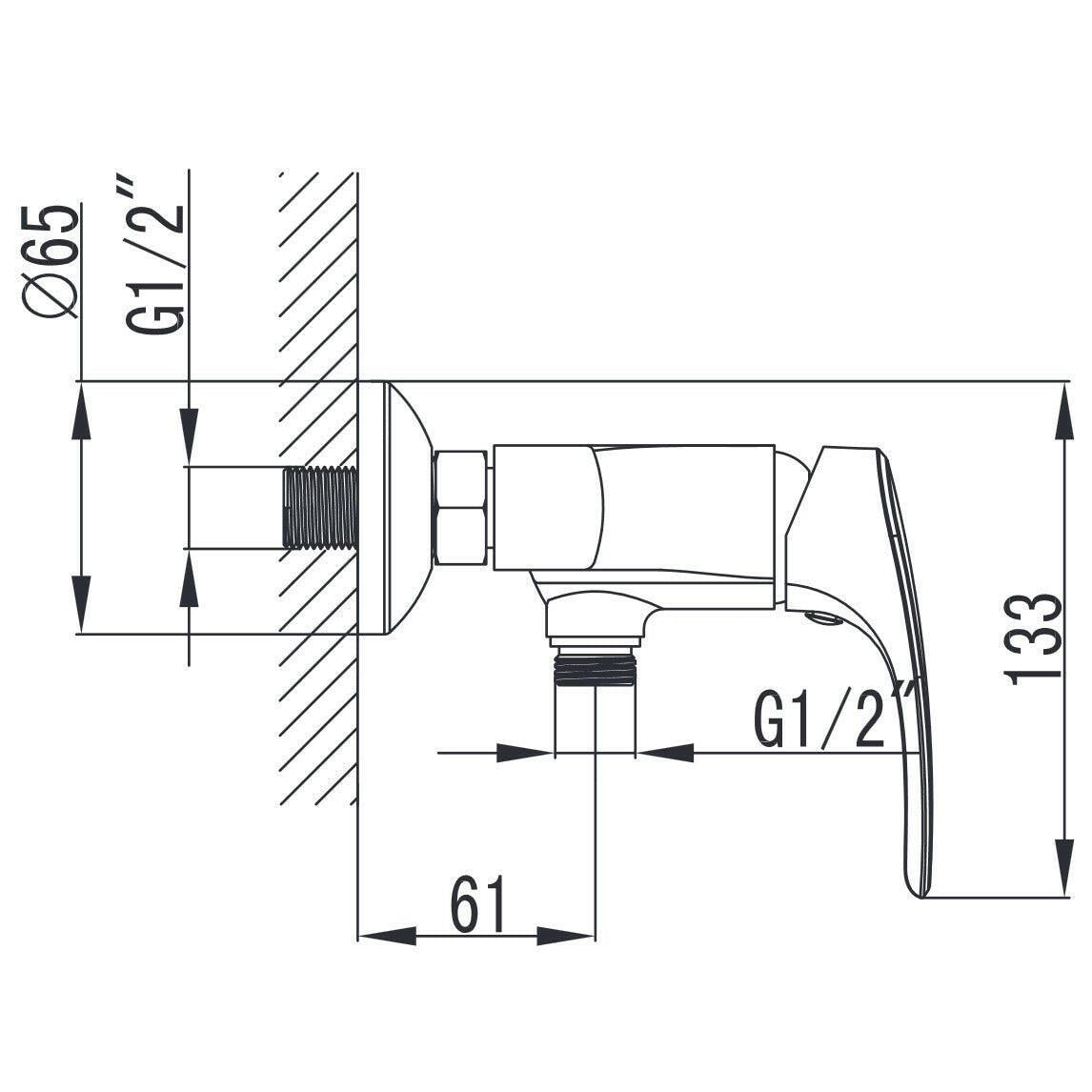 Wellis Bellini zuhany csaptelep, 21,5x14,8x13,3 cm (ACS0215)