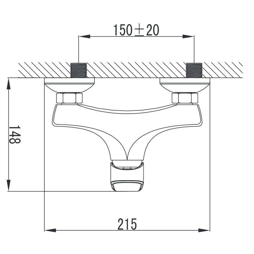 Wellis Bellini zuhany csaptelep, 21,5x14,8x13,3 cm (ACS0215)