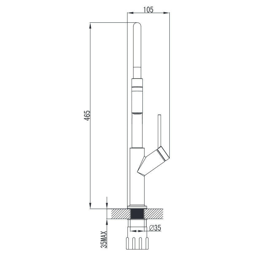 Wellis Fizz mosogató csaptelep (10x47x25)-3