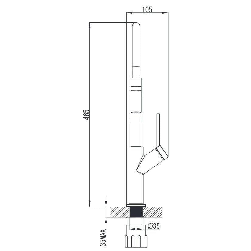 Wellis Fizz mosogató csaptelep, 10x47x25 cm (ACS0216)