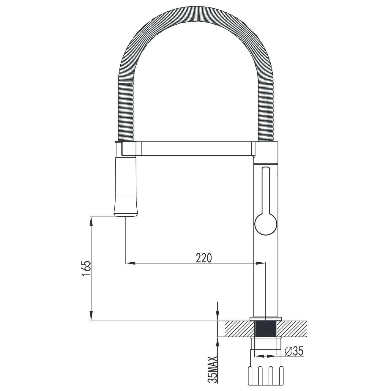 Wellis Spring mosogató csaptelep, 10x50x26 cm (ACS0217)