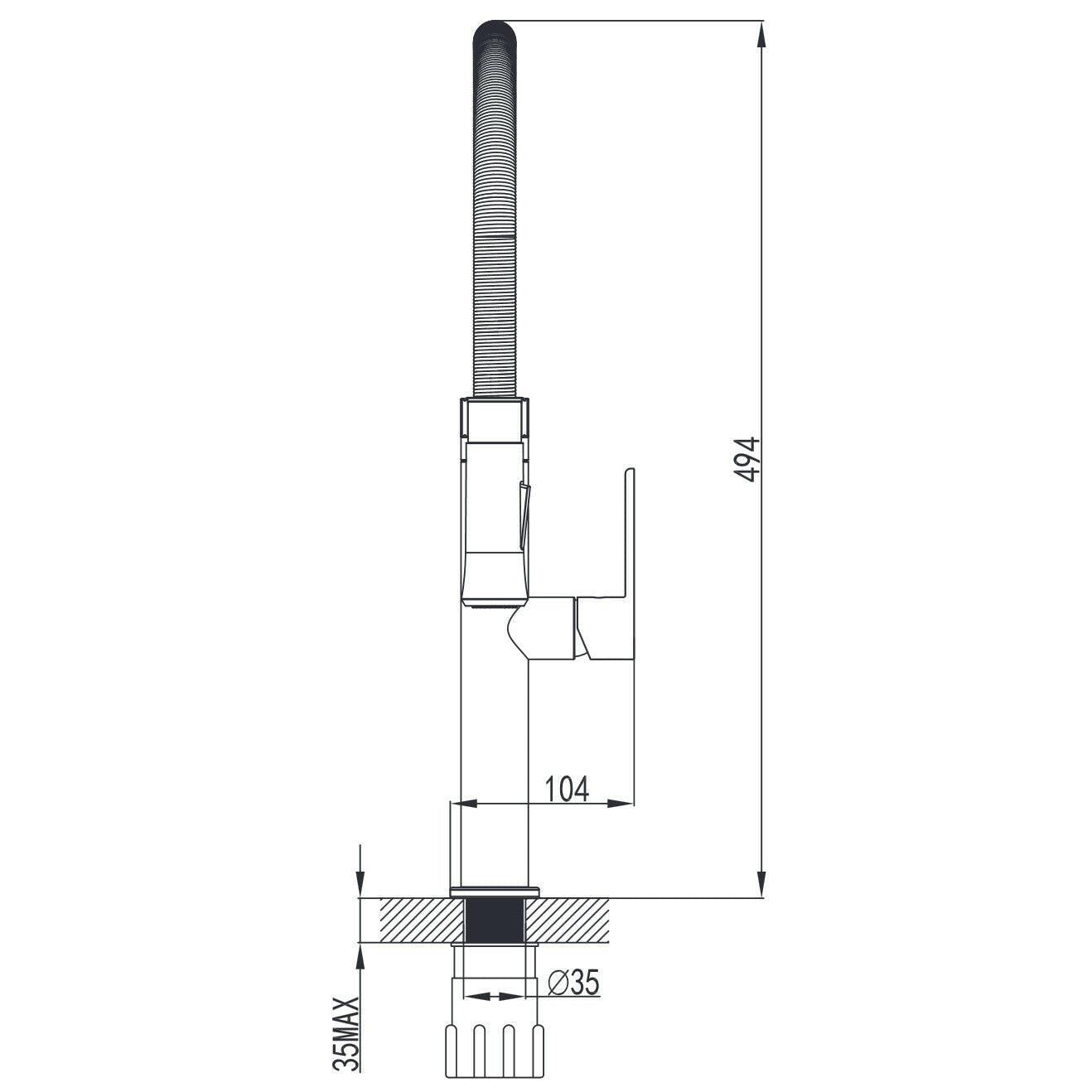 Wellis Spring mosogató csaptelep, 10x50x26 cm (ACS0217)