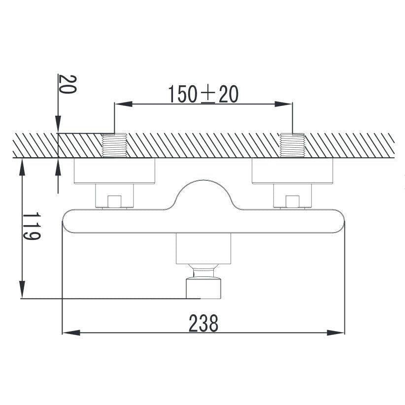 Wellis Rundo zuhany csaptelep, 23,8x11,9 cm (ACS0219)