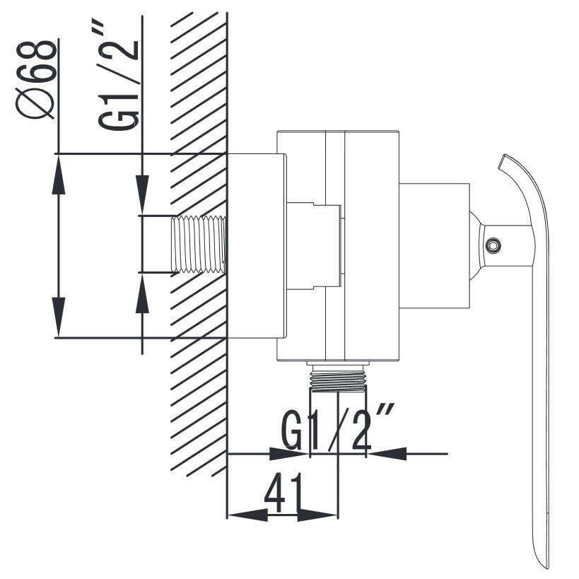 Wellis Rundo zuhany csaptelep, 23,8x11,9 cm (ACS0219)