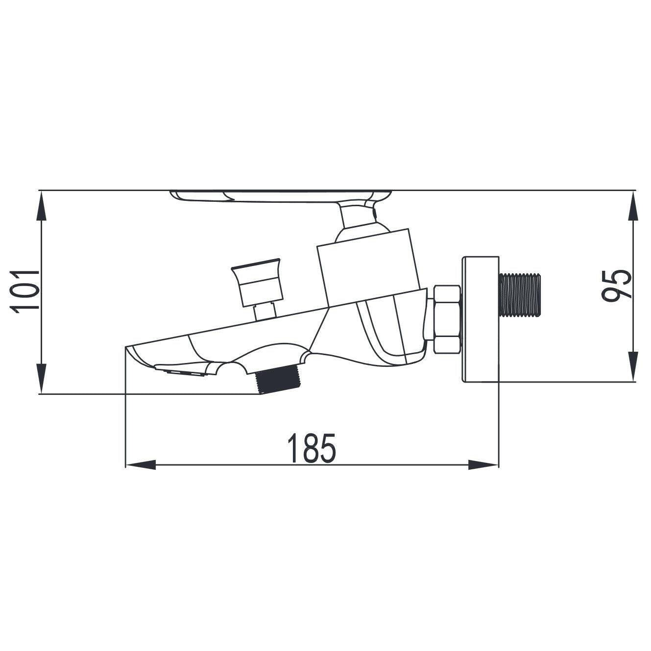 Wellis Diablo kád csaptelep, 10,1x18,5x9,5 cm (ACS0222)