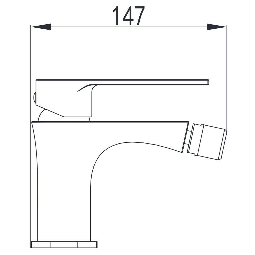 Wellis Faust bidé csaptelep, full króm (12,6x14,7x5)-1