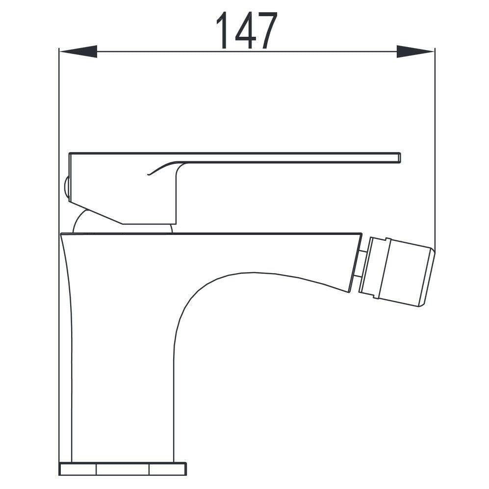 Wellis Faust bidé csaptelep, full króm, 12,6x14,7x5 cm (ACS0224)