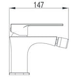 Wellis Faust bidé csaptelep, full króm (12,6x14,7x5)-1