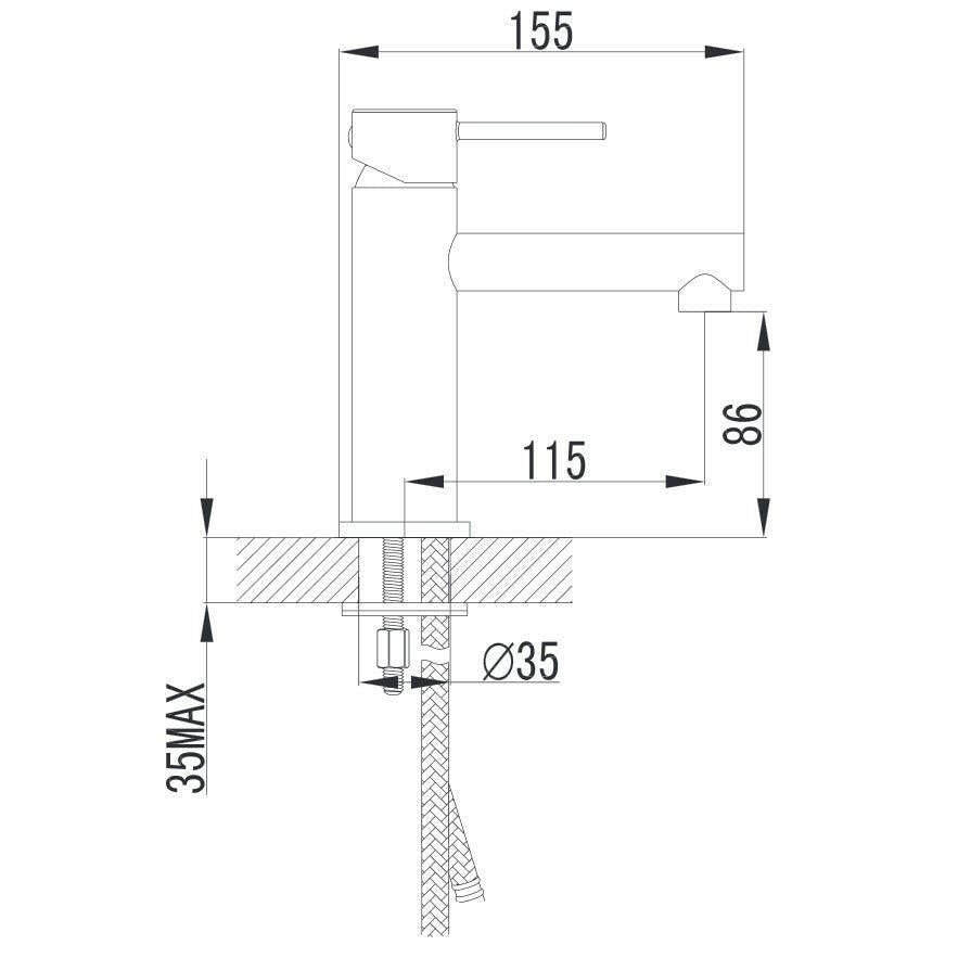 Wellis Comino mosdó csaptelep, 16,4 cm (ACS0262)
