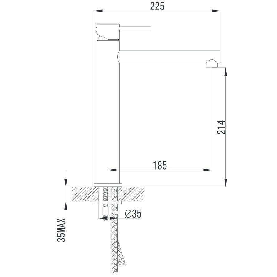 Wellis Comino mosdó csaptelep magas, 29,2 cm (ACS0263)