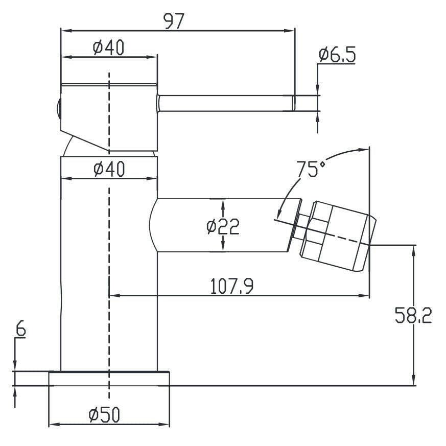 Wellis Comino bidé csaptelep, 5x12,8x12,5 cm (ACS0265)