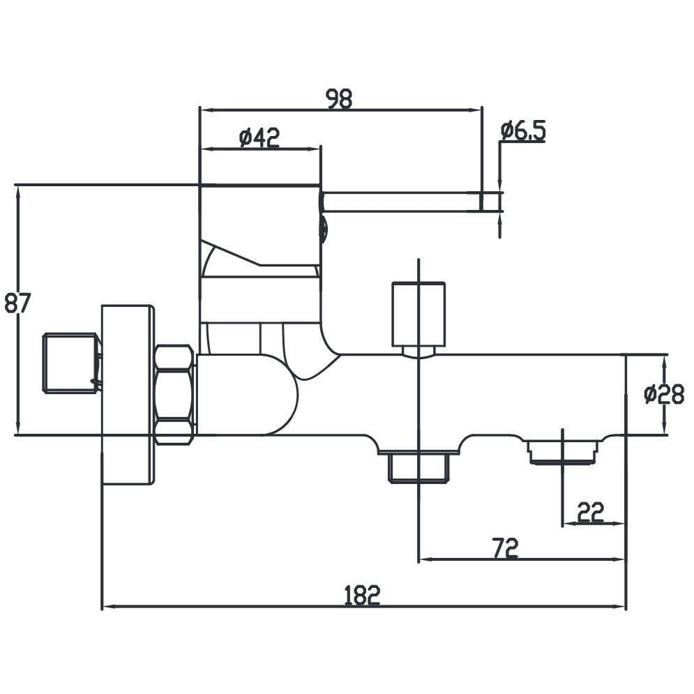 Wellis Comino kád csaptelep (21,2x18,2x10,2)-2