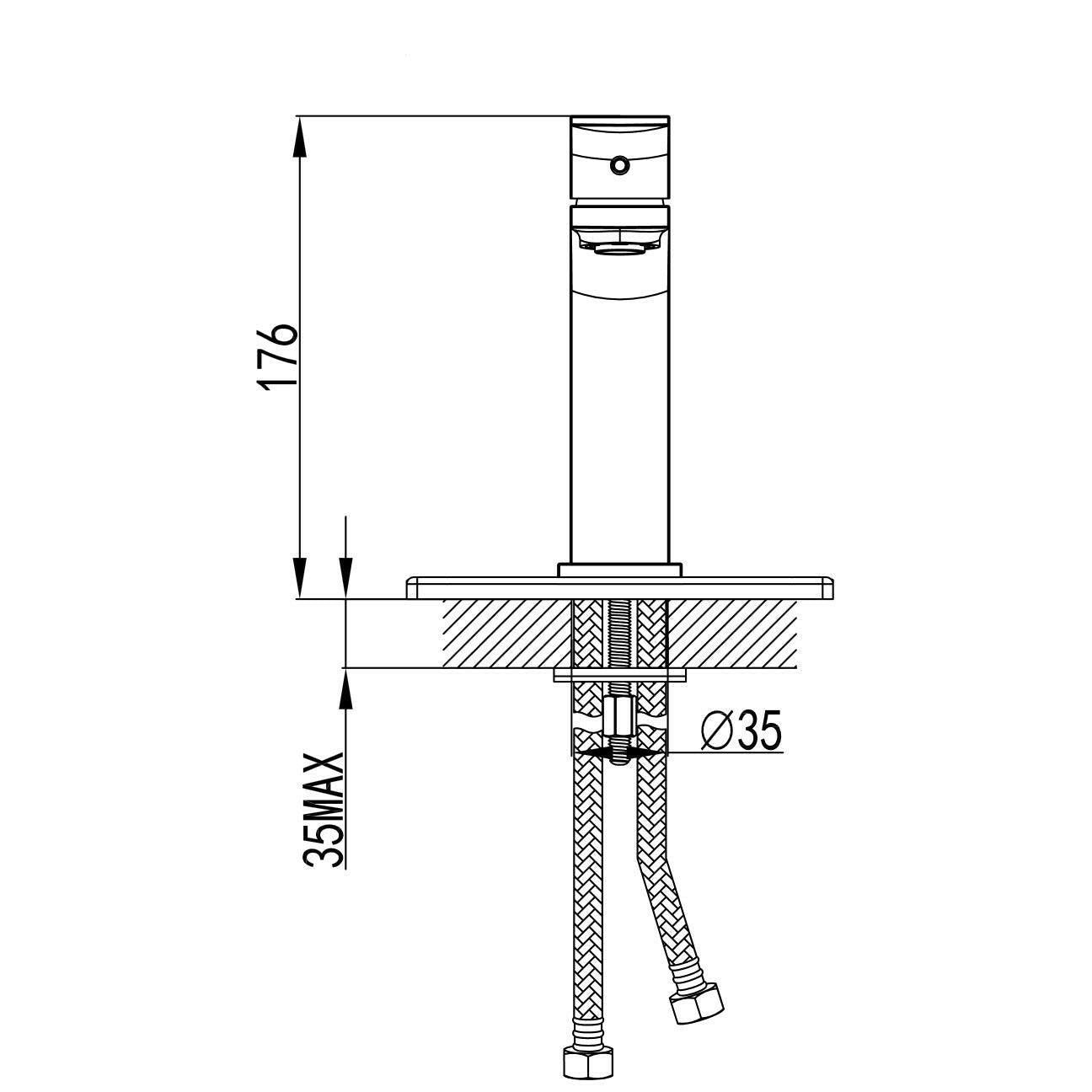 Wellis Mamba mosdó csaptelep, 17,6 cm ( ACS0268 )