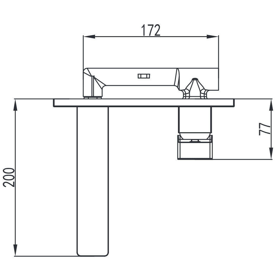 Wellis Mamba mosdó csaptelep fali (23x11x20)-2