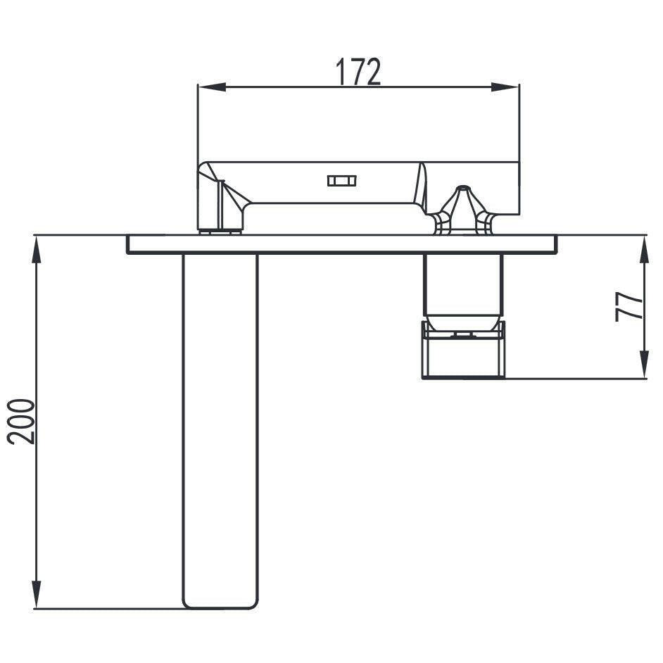 Wellis Mamba mosdó csaptelep fali, 23x11x20 cm (ACS0271)