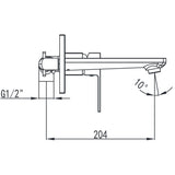 Wellis Mamba mosdó csaptelep fali (23x11x20)-3