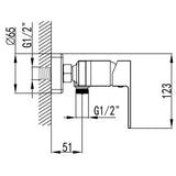 Wellis Mamba zuhany csaptelep (21,5x13x12,3)-2