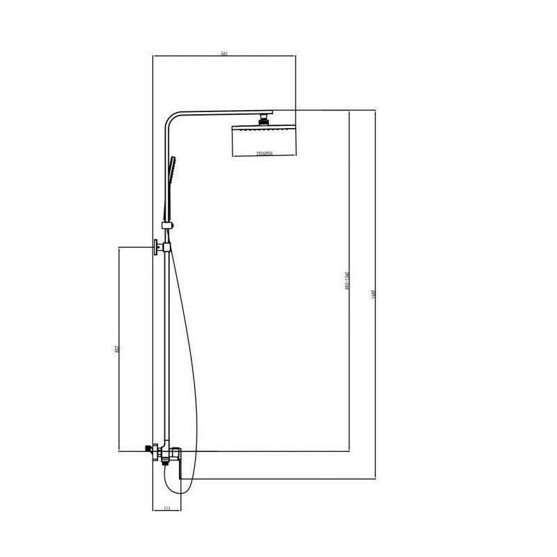 Wellis Mamba zuhanyrendszer, matt fekete ( ACS0304 )