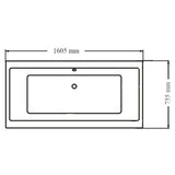 Wellis Tengiz egyenes kádtest 160, lábbal (160x75x60)-1