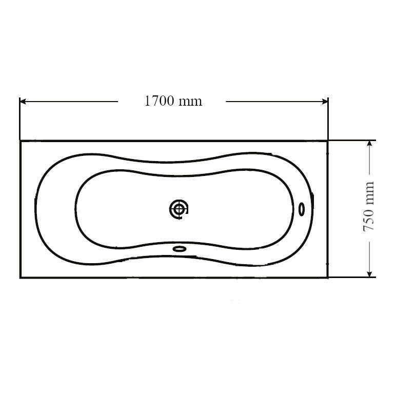 Wellis Aral egyenes kádtest 170, lábbal (170x75x50)-1