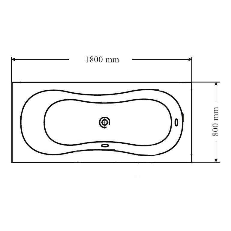 Wellis Aral egyenes kádtest 180, lábbal (180x80x50)-1