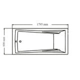 Wellis Huron egyenes kádtest 180, lábbal (180x80x62)-1