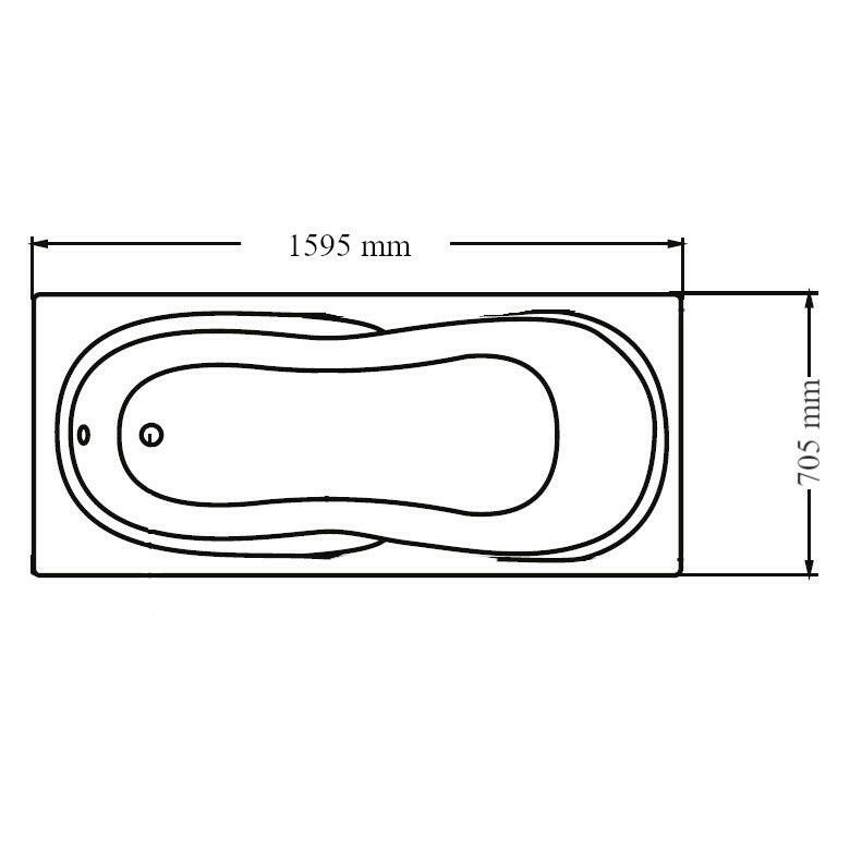 Wellis Malawi egyenes kádtest 160, lábbal (160x70x60)-1