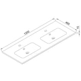 Wellis Elois Grey 120 dupla mosdó (120x46x1,5/17,3)-2