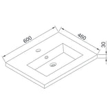 Wellis Nina 60 mosdó (60x46x1,5/17,3)-2