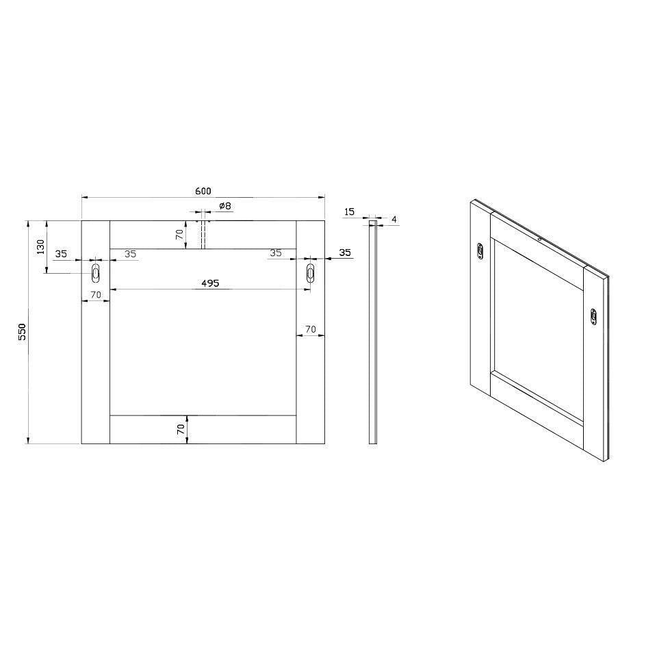 Wellis Nina 60 fali tükör, 60x55 cm (WB00279)