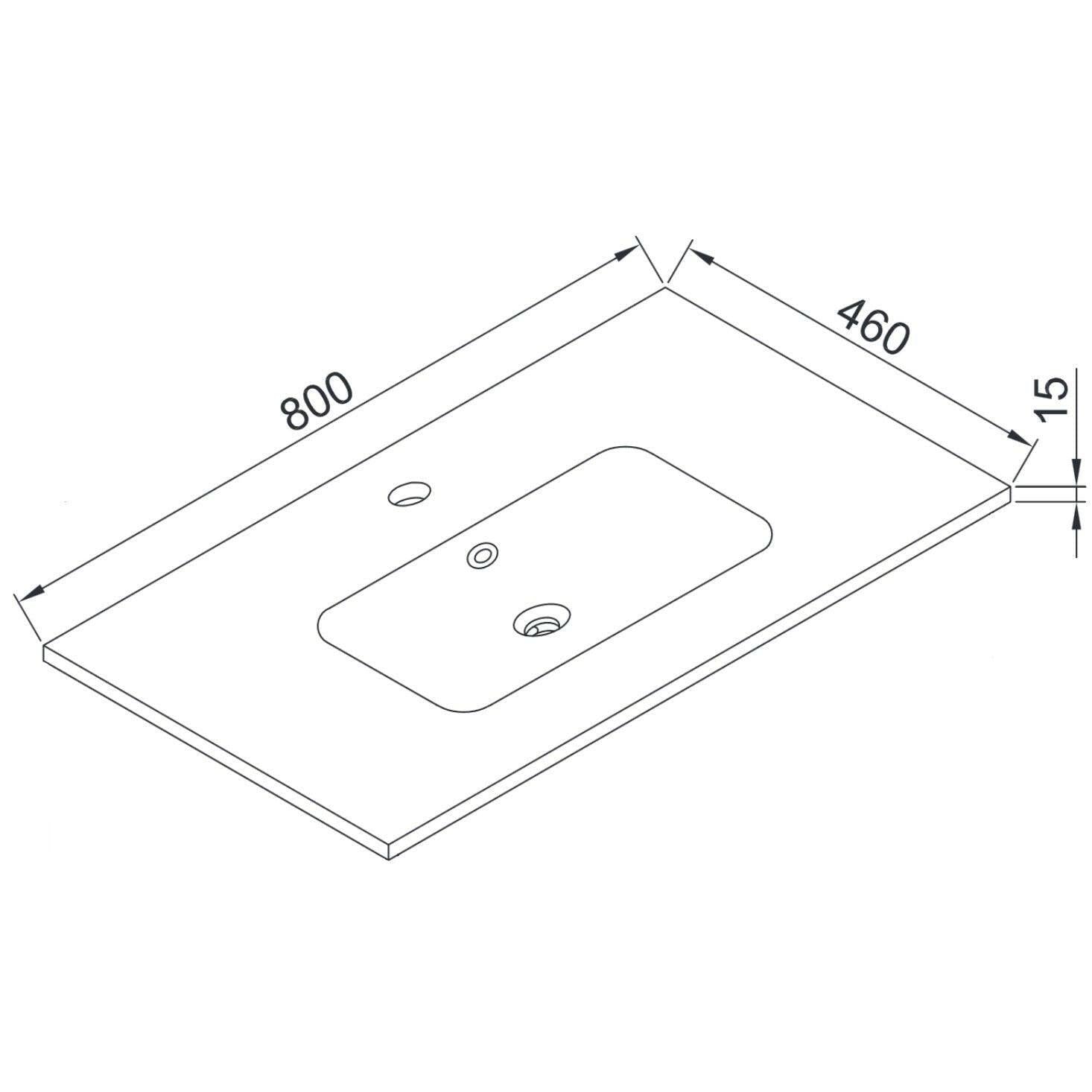 Wellis Ginger 80 mosdó, 80x46x1,5/17,3 cm (WB00291)