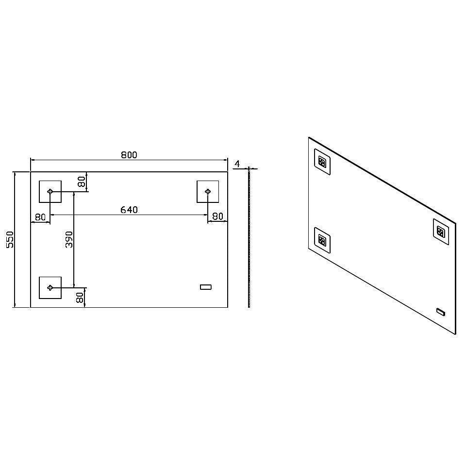 Wellis Ginger 80 fali tükör, 80x55 cm (WB00292)