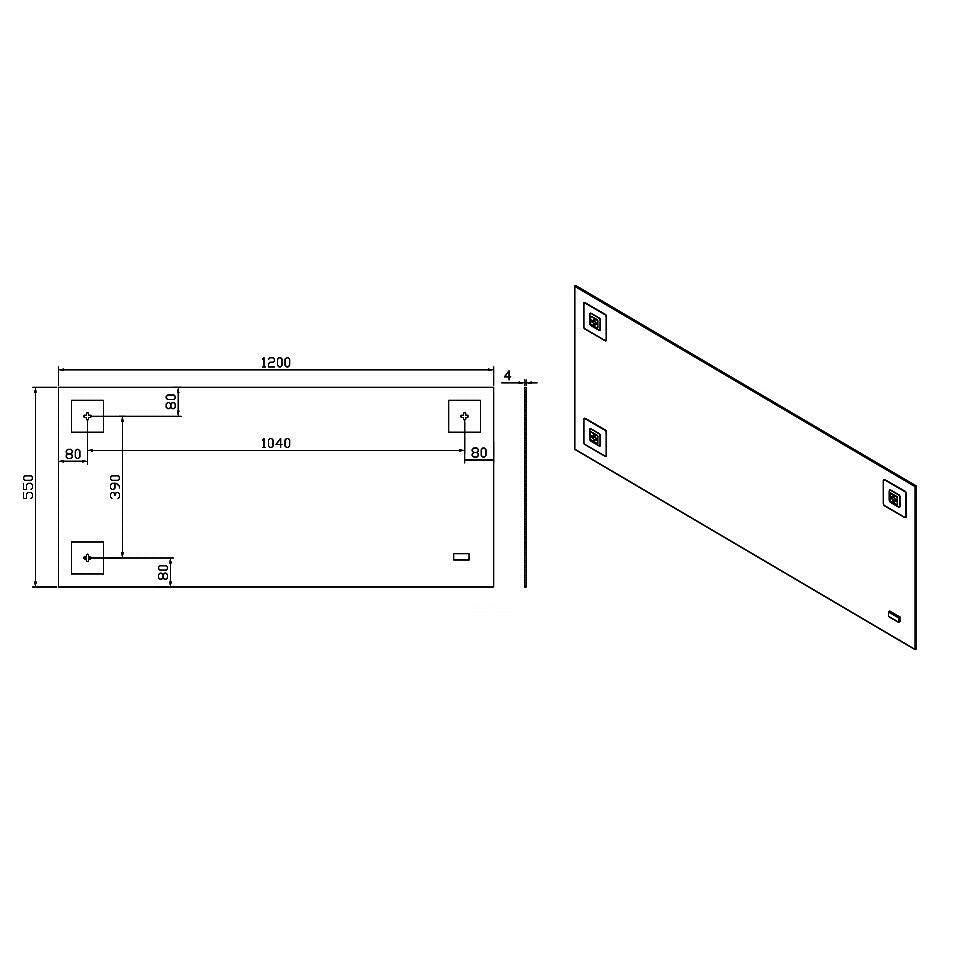 Wellis Ginger 120 fali tükör, 120x55 cm (WB00295)