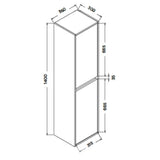 Wellis Ginger függesztett magas szekrény (35x30x140)-2