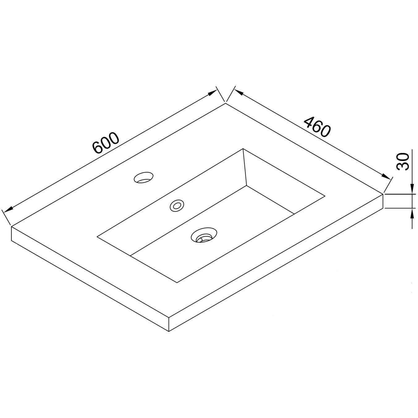 Wellis Blondie 60 mosdó, 60x46x3/15,5 cm (WB00298)