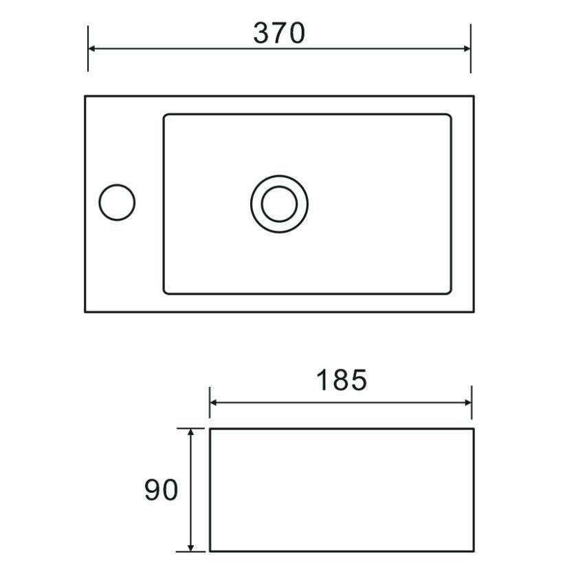 Wellis Santorini mosdó balos, 37,5x18,5x9 cm (WB00317)