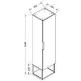 Wellis Jersey függesztett magas szekrény (35x30x120/144)-3