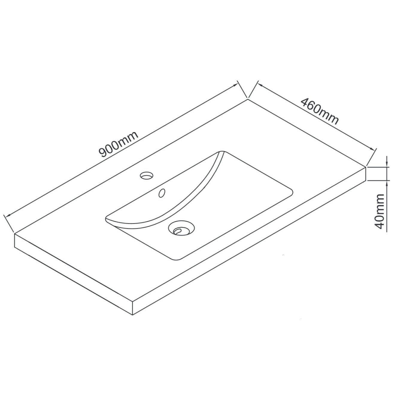 Wellis Soria mosdó, 90x46x4/16 cm (WB00336)