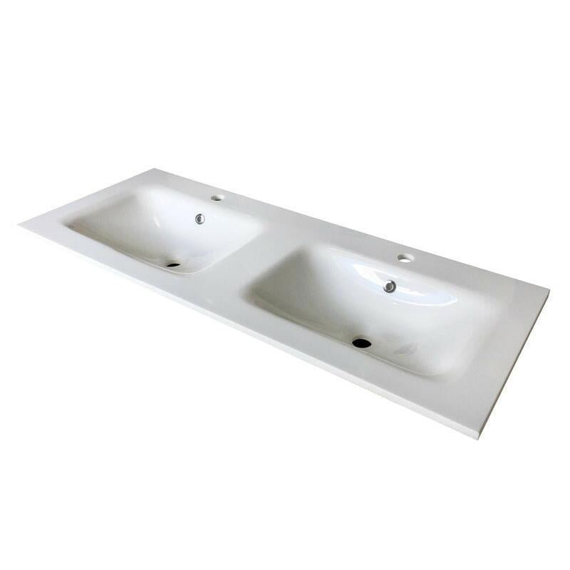 Wellis Almeria dupla műmárvány mosdó, 121x46x1,8/16 cm (WB00347)