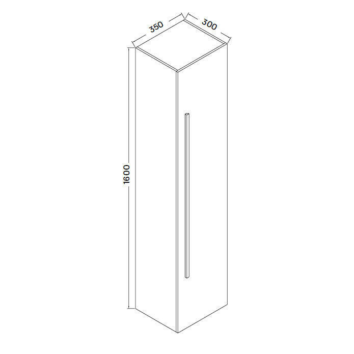 Wellis Almeria függesztett magas szekrény (35x30x160)-1