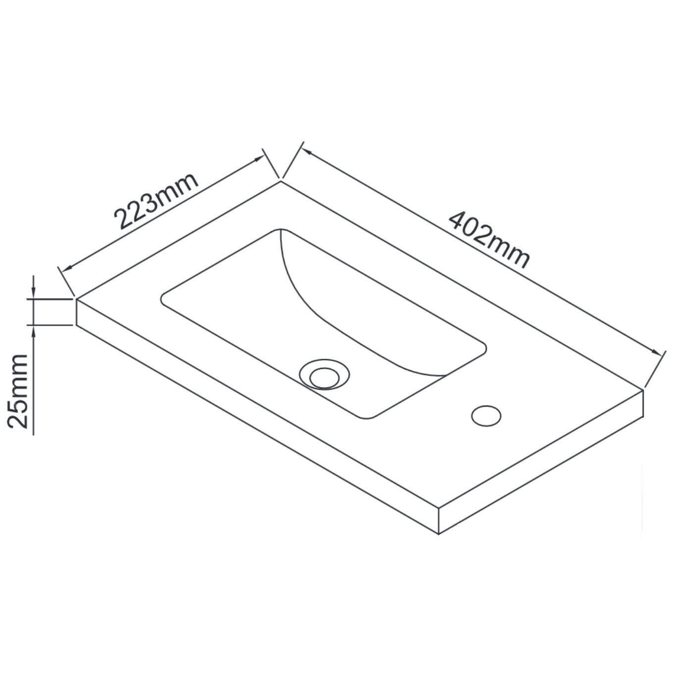 Wellis Almeria kézmosó (40x22x2,5/9,2)-2