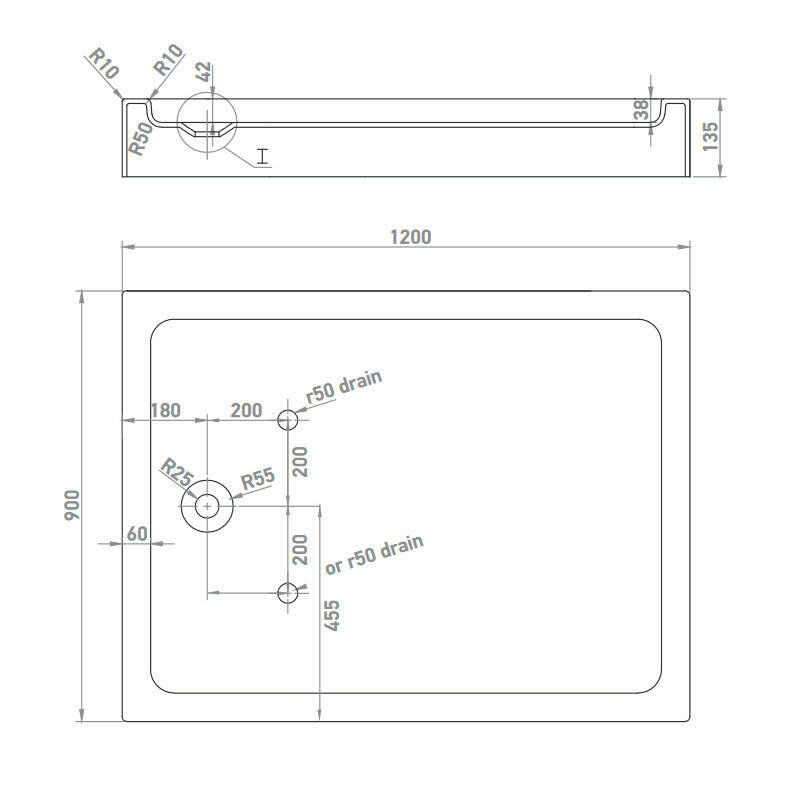 Wellis Zuhanytálca szögletes magas 120x90x15 (120x90x13,5)-1