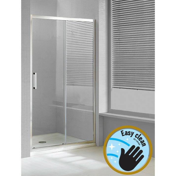 Wellis Premier tolóajtós zuhanyfal Easy Cleannel (100x190) ( WC00475 )