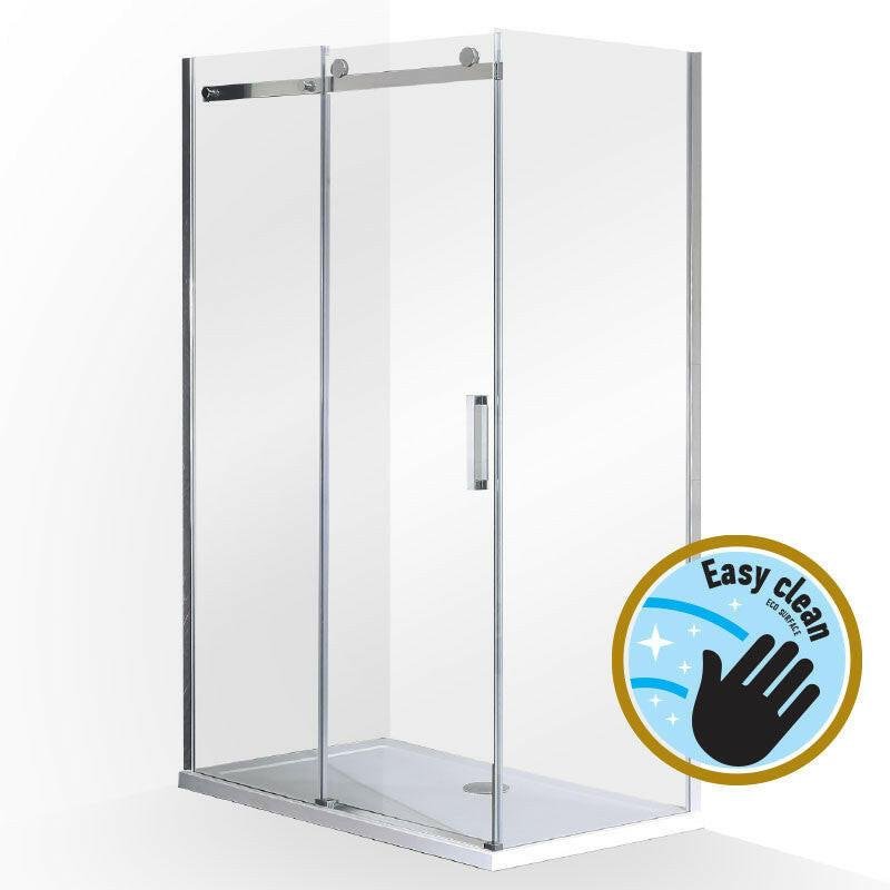 Wellis Vincenzo egy tolóajtós szögletes kabin Easy Cleannel, 120x80x195 cm (WC00477)