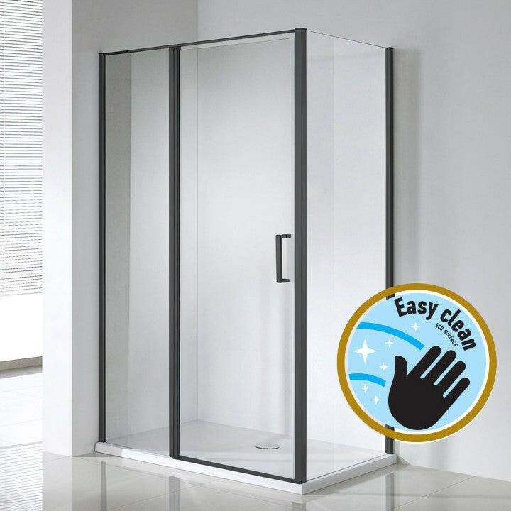 Wellis Triton Black 1 nyílóajtós szögletes zuhany Easy Cleannel, 120x80x190 cm (WC00480)